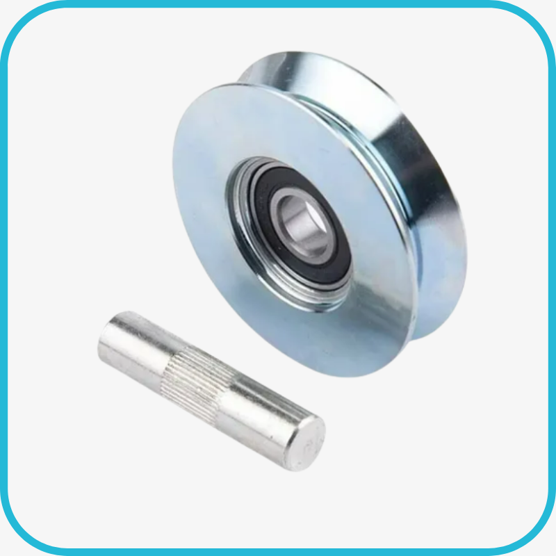 Rueda portón 64mm con pasador