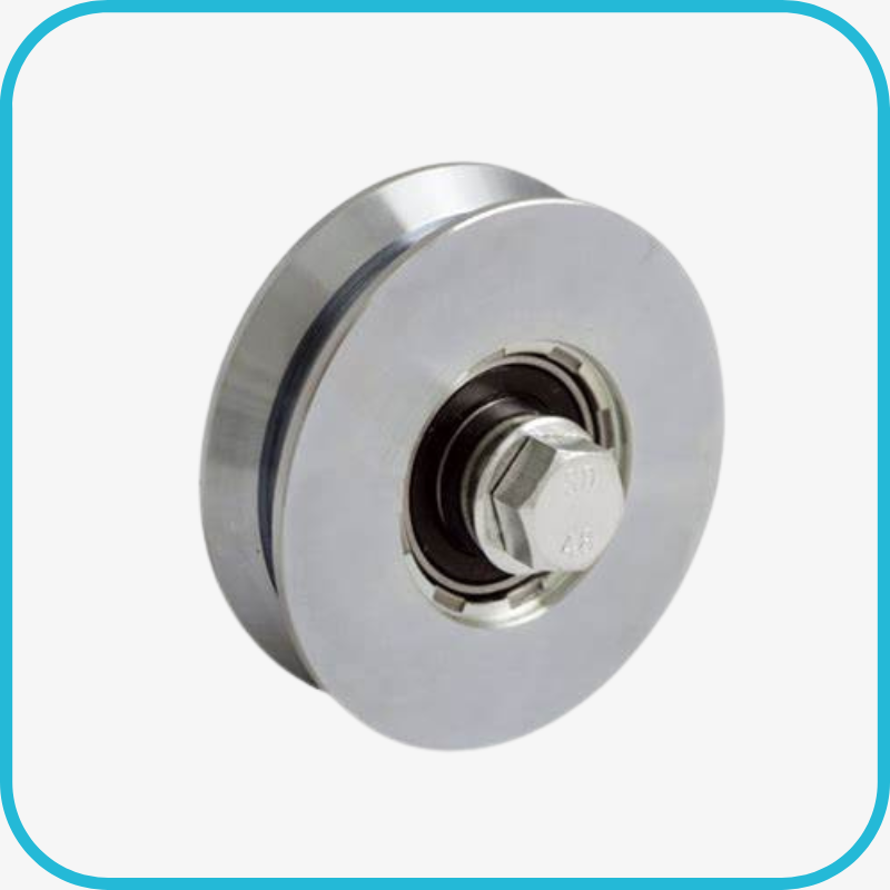 Rueda portón 64mm con perno