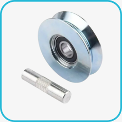Rueda portón 120mm con pasador