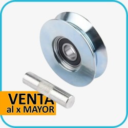 Rueda portón 75mm con pasador
